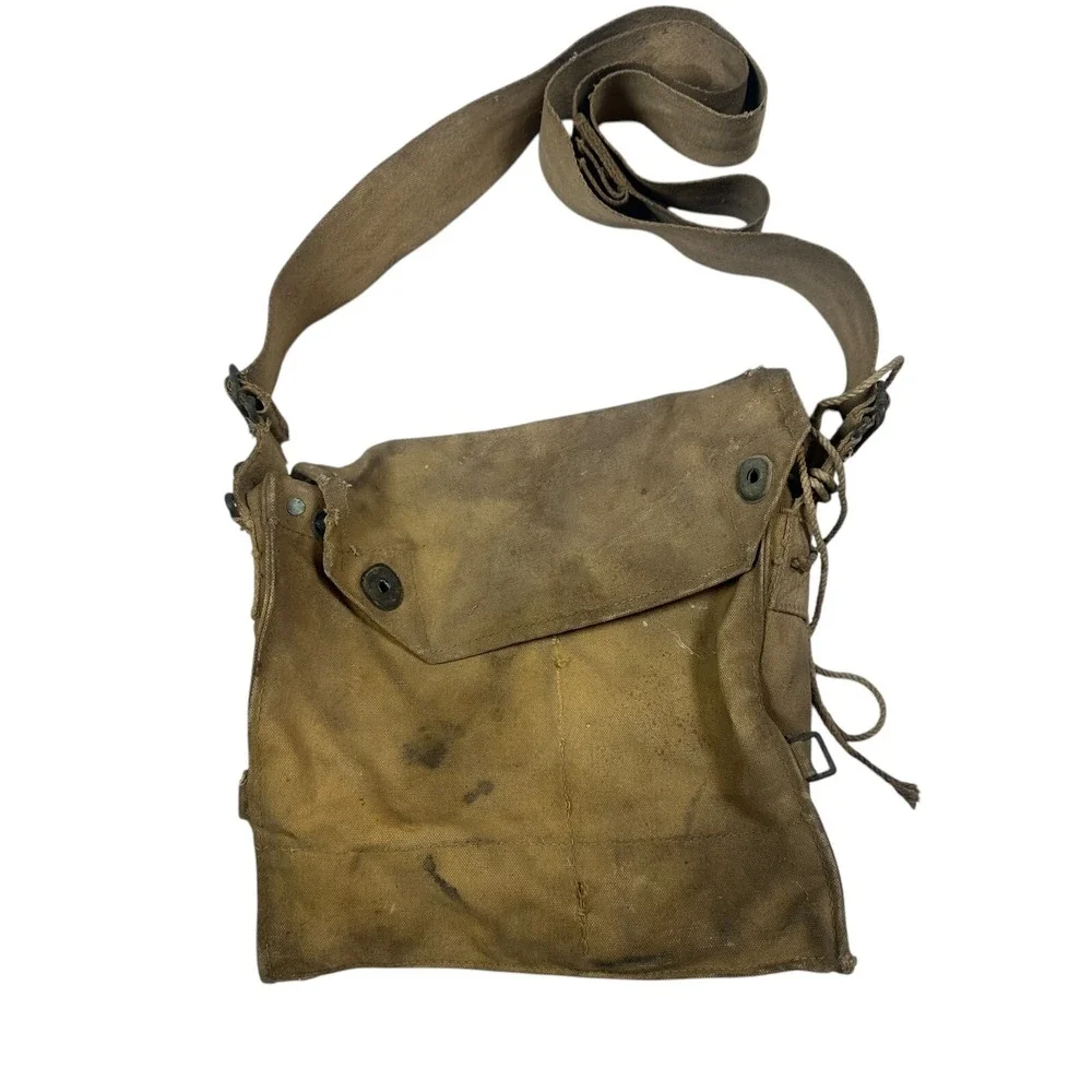 Original WW1 Doughboy M1917 Helmet with Satchel Stamped R/V 34 Red Paint  - Read